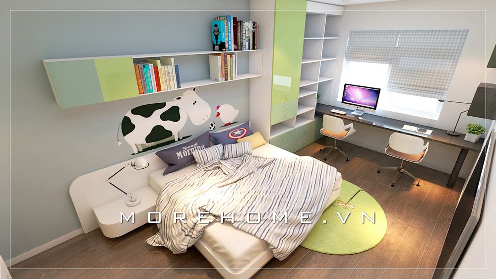 Mãn nhãn với mẫu giường ngủ chung cư gỗ công nghiệp đẹp mê mẩn