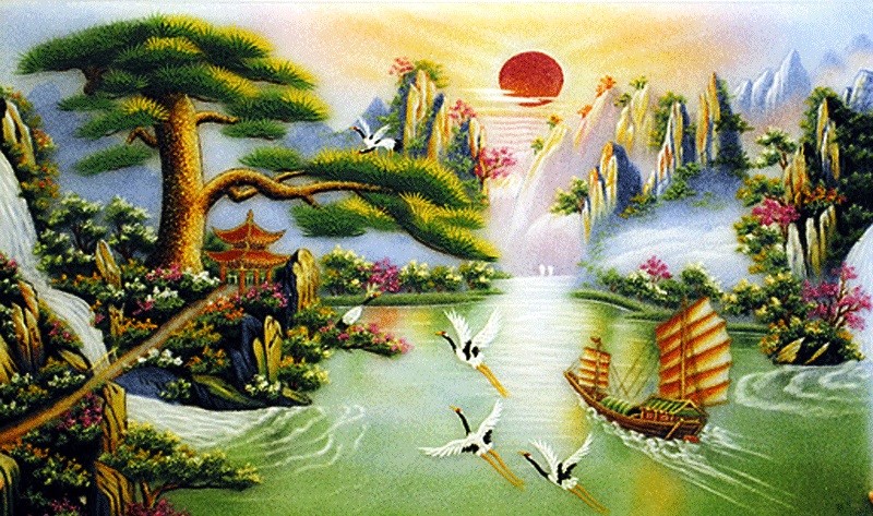 Lựa chọn tranh kính cho phòng khách đẹp nổi bật